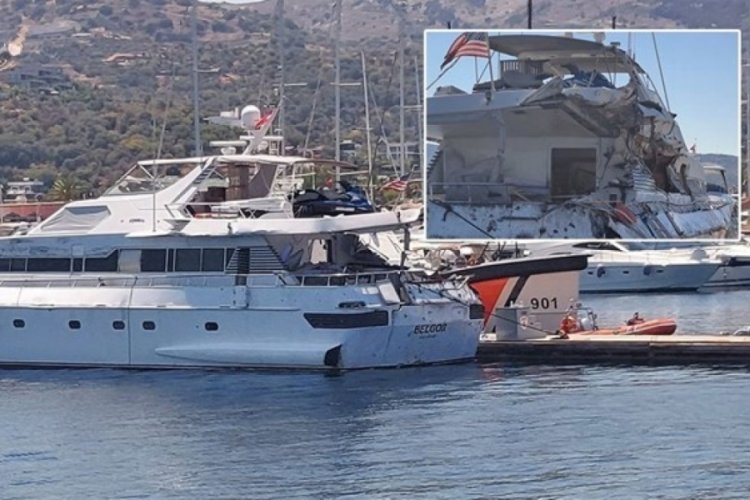 Muğla'da l&uuml;ks yat zor kullanılarak durduruldu