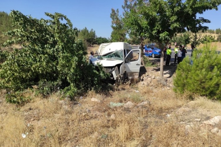 İş&ccedil;i servisi ağaca &ccedil;arptı, 15 kişi yaralandı