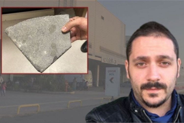 Doktora kaldırım taşıyla saldırdı