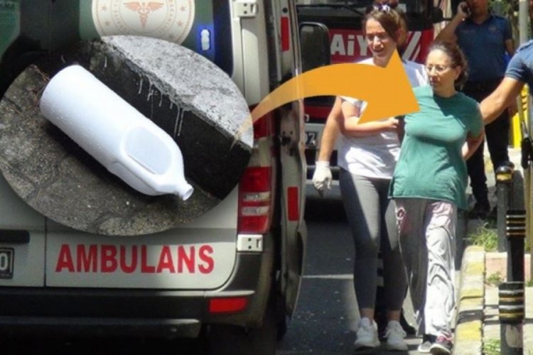 Yoldan ge&ccedil;enlerin &uuml;st&uuml;ne kezzap d&ouml;kt&uuml;