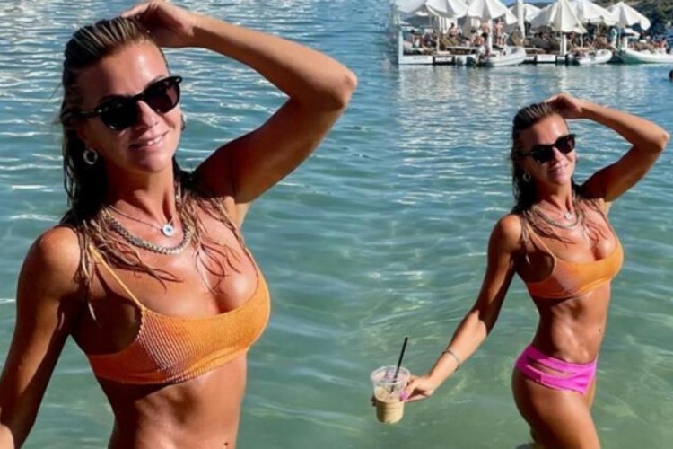 Havuzda da plajda da g&ouml;zler İvana'da