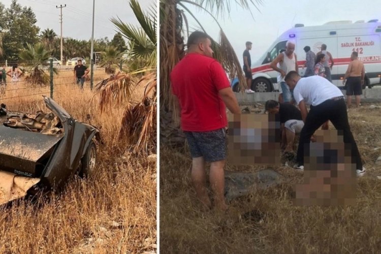 Korkun&ccedil; kaza! İkiye b&ouml;l&uuml;nen ara&ccedil; baba ve kızına mezar oldu
