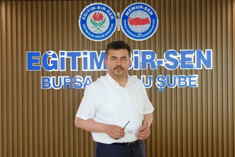 Eğitim Bir Sen Bursa 1 Nolu Şube Başkanı'ndan promosyon &ouml;demelerine tepki