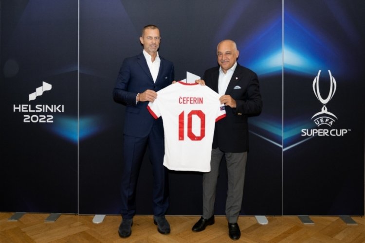 TFF Başkanı Mehmet B&uuml;y&uuml;kekşi, UEFA Başkanı Ceferin ile bir araya geldi