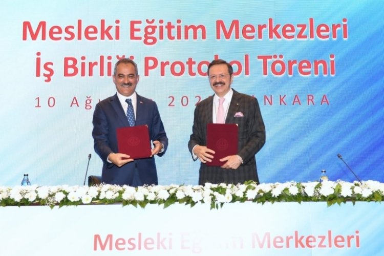 MEB ile TOBB arasında, Mesleki Eğitim Merkezleri İş Birliği Protokol&uuml; imzalandı