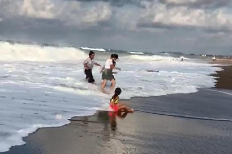 Dalgalara kapılan İlayda'nın son anları kamerada