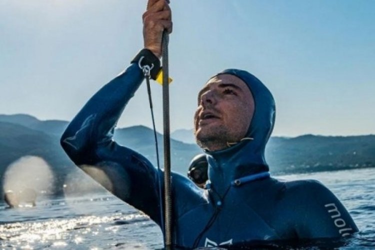 Arnaud Jerald, serbest dalışta d&uuml;nya rekoru kırdı