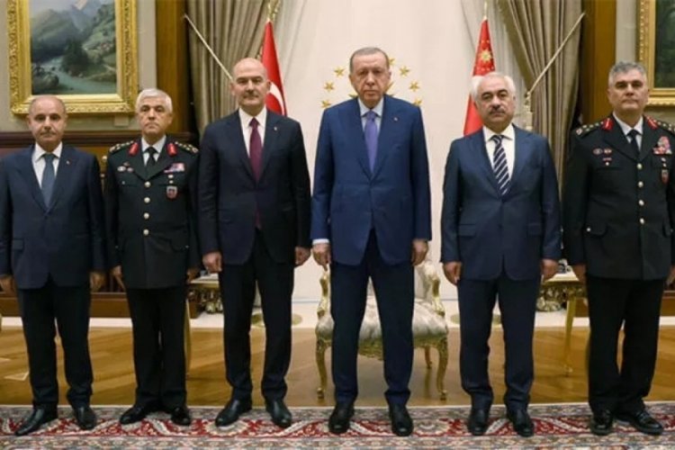 Cumhurbaşkanı Erdoğan, İ&ccedil;işleri Bakanı Soylu ve beraberindeki heyeti kabul etti