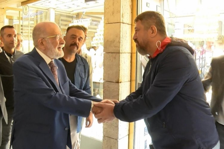 Karamollaoğlu'nun, Bursa'da Kapalı &Ccedil;arşı ve Koza Han ziyareti