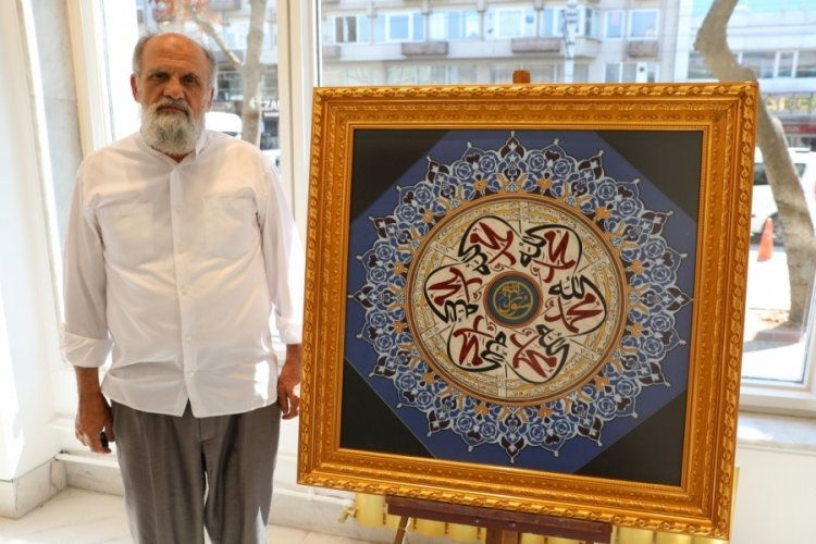 Bursa'da hattat Mustafa Antika'nın 9'uncu kişisel sergisini a&ccedil;ıldı