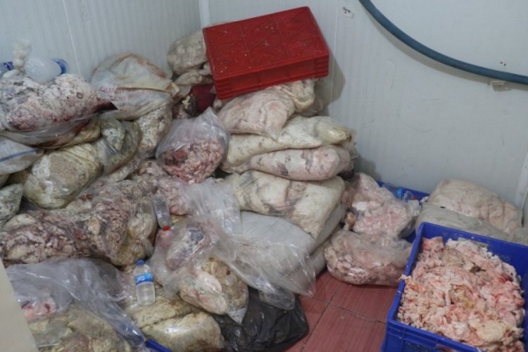 K&ouml;t&uuml; kokudan rahatsız olan vatandaşlar ihbar etti, depodan &ccedil;&uuml;r&uuml;m&uuml;ş et &ccedil;ıktı