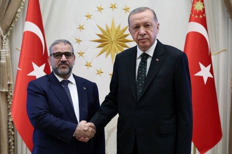 Cumhurbaşkanı Erdoğan, Libya Y&uuml;ksek Devlet Konseyi Başkanı'nı kabul etti