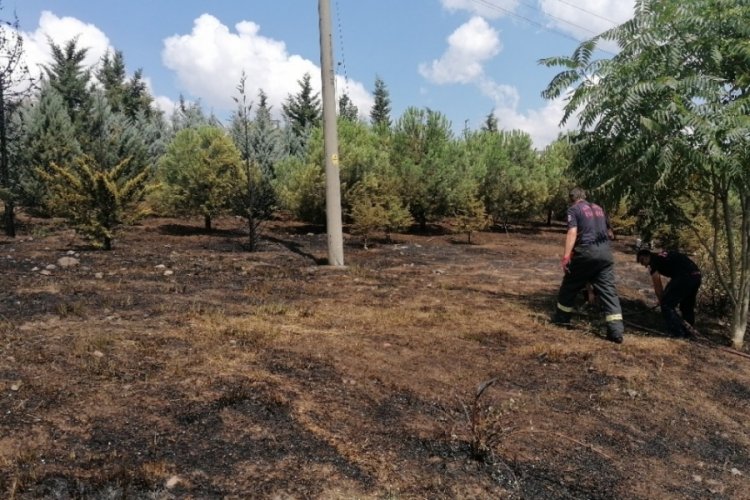 Kocaeli'de taşlama makinesi yangına sebep oldu