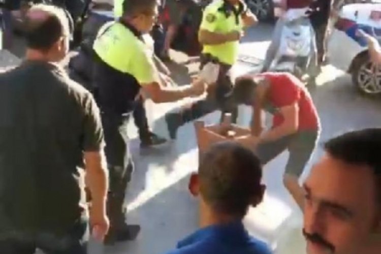 Hatay'da Polis-esnaf tartışması