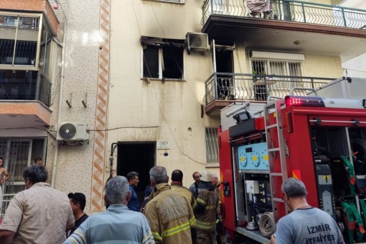 İzmir'de yatağa bağımlı hastanın kaldığı evde korkutan yangın