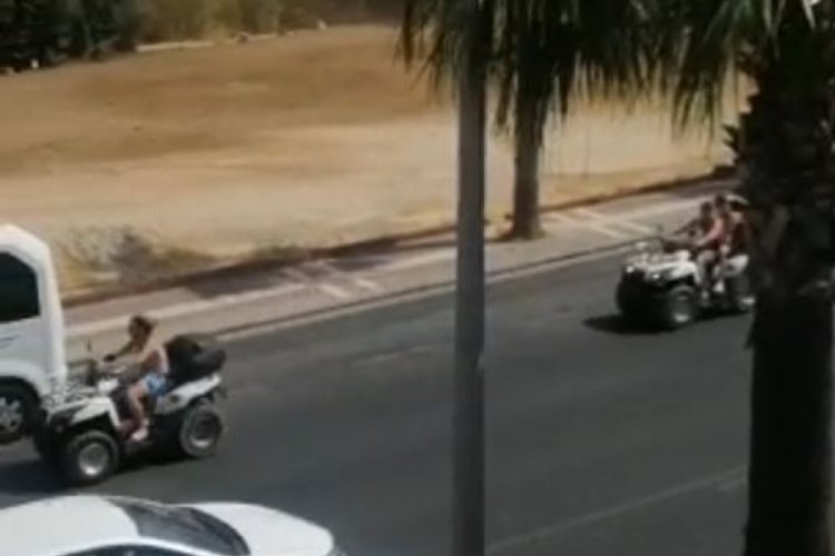 ATV ile drift atan turistlere polisten ceza yağdı