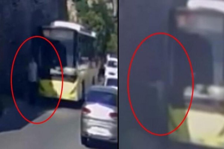 İstanbul Fatih'te dehşet anları! İETT otob&uuml;s&uuml; yayaya &ccedil;arpıp ka&ccedil;tı