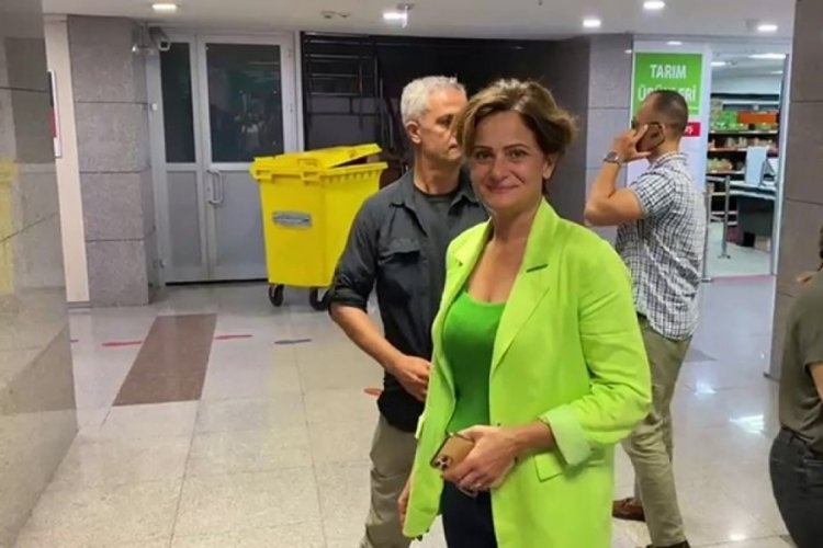 Canan Kaftancıoğlu ifade vermek i&ccedil;in adliyede