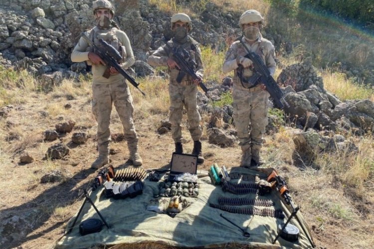 Tend&uuml;rek'te PKK'ya ait &ccedil;ok sayıda silah ele ge&ccedil;irildi