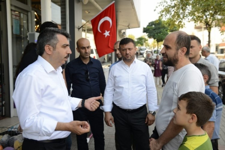 Bursa Yıldırım Belediye Başkanı Yılmaz, mahalle sakinleri ile bir araya geldi