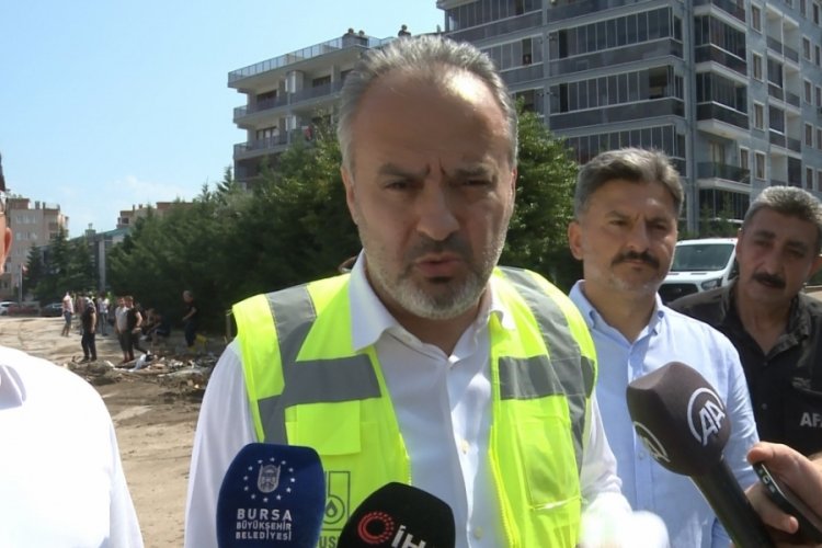 Başkan Aktaş Mudanya'daki sel bilançosu hakkında konuştu