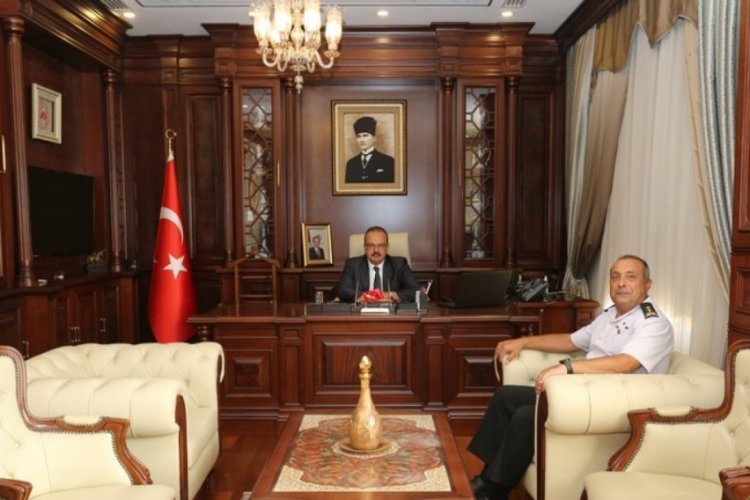 Bursa İl Jandarma Komutanı T&uuml;mgeneral Tekin Aktemur'dan Canbolat'a ziyaret