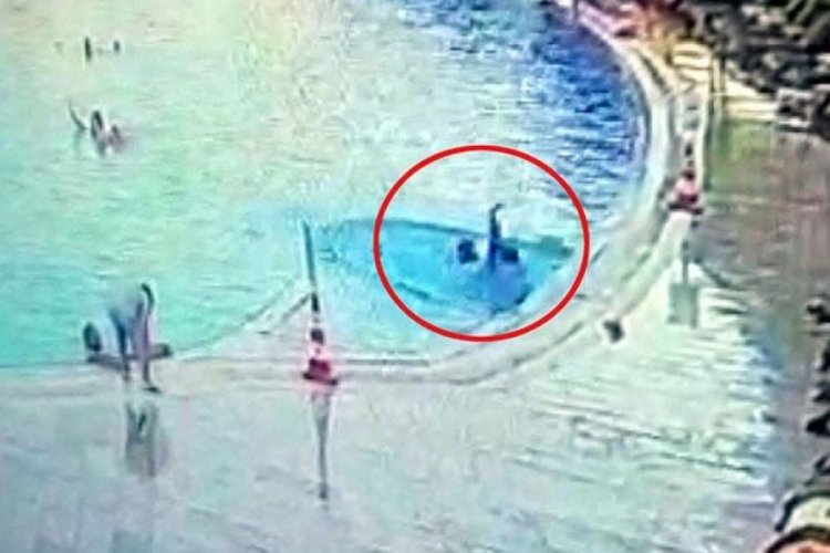 Havuzda boğulma tehlikesi ge&ccedil;irdi