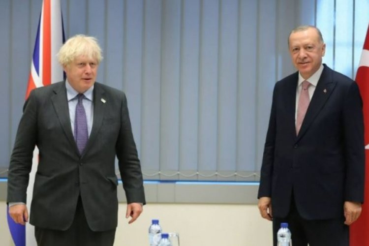 Cumhurbaşkanı Erdoğan, İngiltere Başbakanı Johnson  g&ouml;r&uuml;şt&uuml;