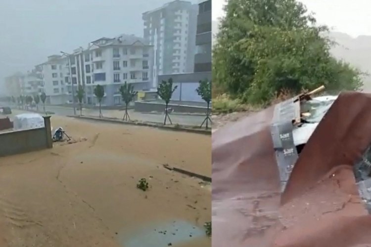 Kastamonu'da sağanak ve fırtına hayatı fel&ccedil; etti! Yaralılar var