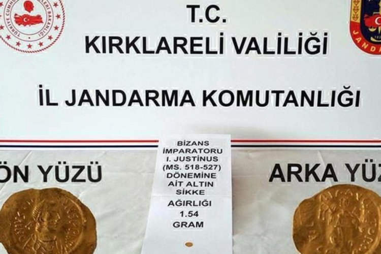 Kırklareli'de Bizans d&ouml;nemine ait sikke ele ge&ccedil;irildi