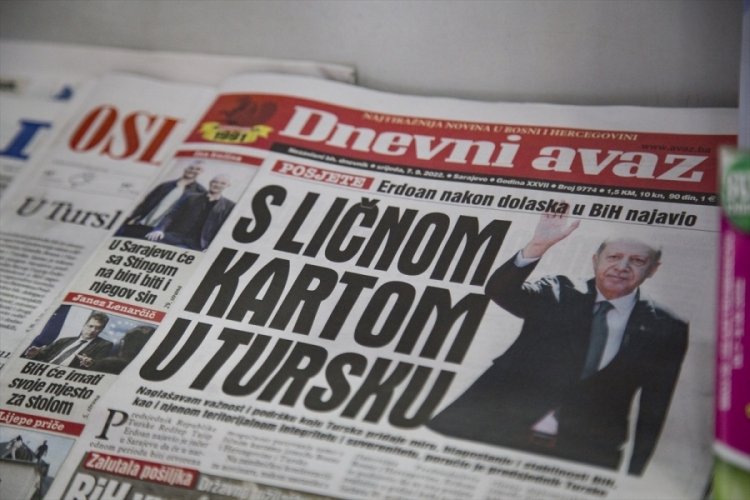 Bosna Hersek yerel basını Cumhurbaşkanı Erdoğan'ın ziyaretine geniş yer verdi