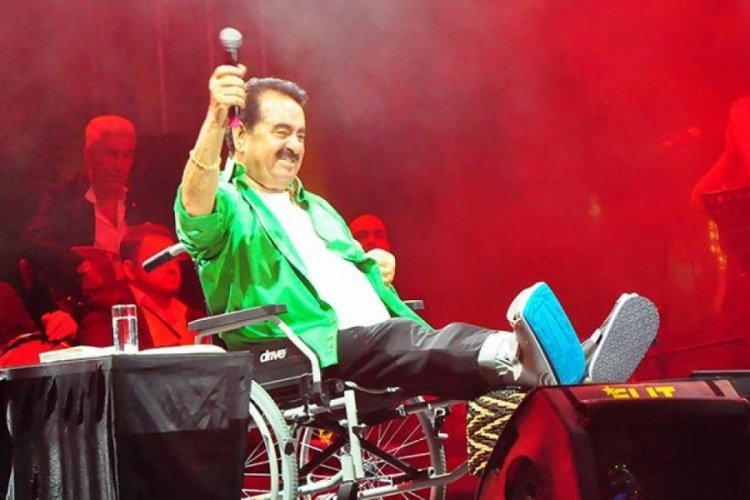 İbrahim Tatlıses, tekerlekli sandalyeyle konser verdi