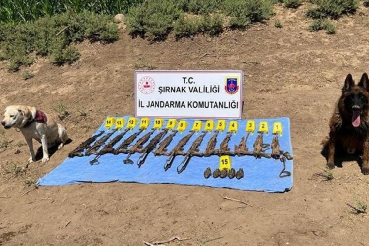 Şırnak'ta &ccedil;ok sayıda silah ve bomba ele ge&ccedil;irildi