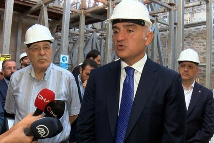 Bakan Ersoy Kız Kulesi restorasyonunu inceledi