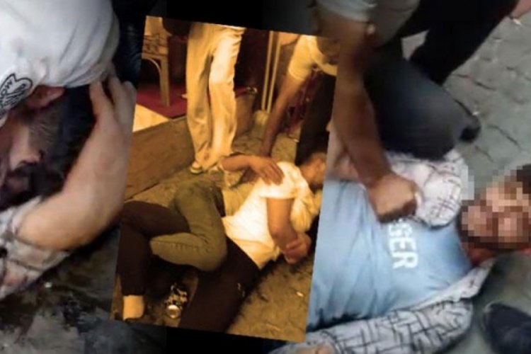 Yakalanan tacizciyi kadınlar tekmeledi