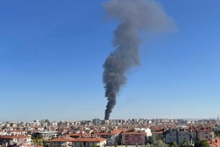 Konya'da fabrika yangını
