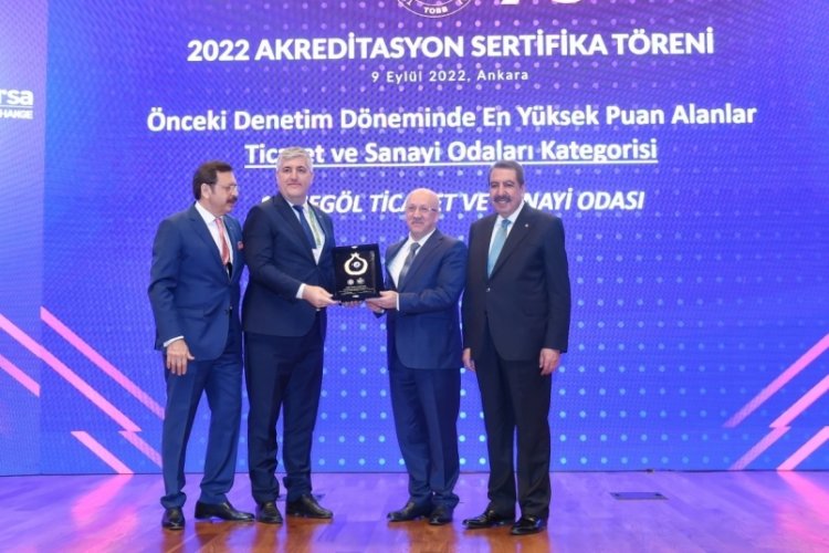 İneg&ouml;l Ticaret ve Sanayi Odası, T&uuml;rkiye birincisi oldu