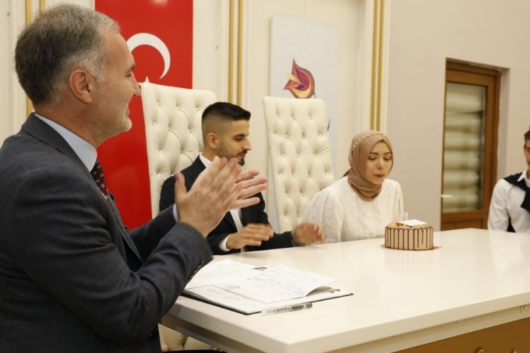 Bursa'da nikah masasında s&uuml;rpriz