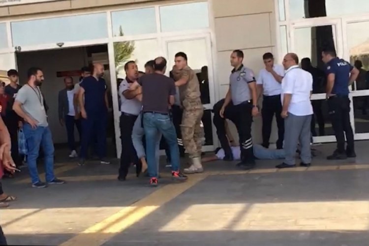 Şanlıurfa'da hastanede g&uuml;venlik g&ouml;revlisine saldırı