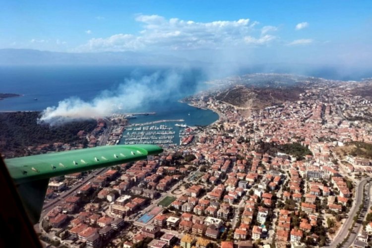 &Ccedil;eşme ve Alanya'da orman yangını