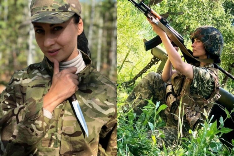 Ukrayna'nın g&uuml;zellik krali&ccedil;esi cephede