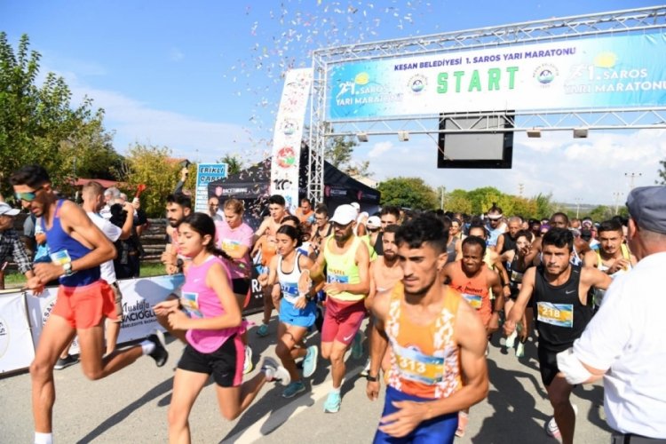 1. Saros Yarı Maratonu, 338 sporcunun katılımıyla tamamlandı