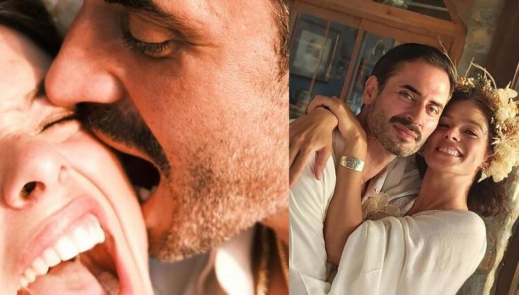 &Ouml;zge &Ouml;zpirin&ccedil;ci ile Burak Yamant&uuml;rk'ten birinci yıl kutlaması