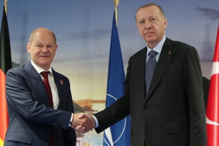 Cumhurbaşkanı Erdoğan, Almanya Başbakanı Scholz ile bir araya geldi