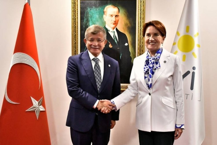 Davutoğlu, Akşener'i ziyaret etti