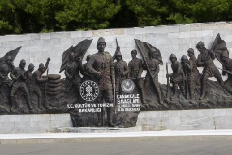 &Ccedil;anakkale Şehitler Abidesi'nde bulunan r&ouml;lyef restore ediliyor