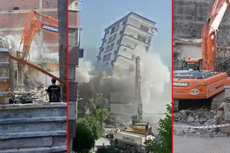 İzmir'de tehlike &ccedil;anları &ccedil;alıyor! Bina yıkımında 'asbest' uyarısı