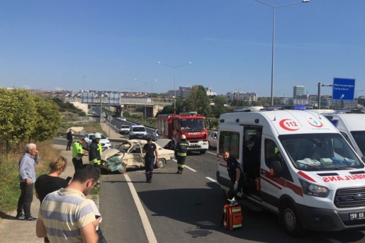 Tekirdağ'da ters y&ouml;ne girip otob&uuml;sle &ccedil;arpıştı: 1 ağır yaralı