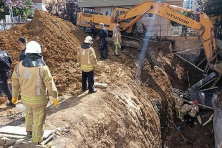 İstanbul Maltepe'de inşaat alanında g&ouml;&ccedil;&uuml;k