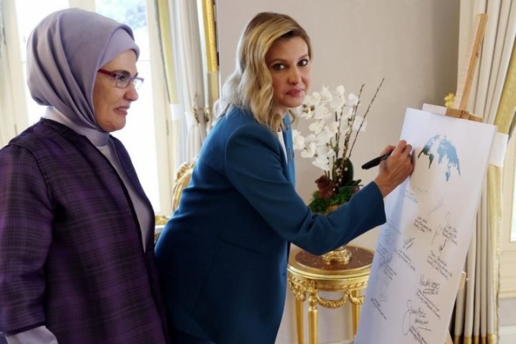 Emine Erdoğan Zelenska'yı İstanbul'da ağırladı